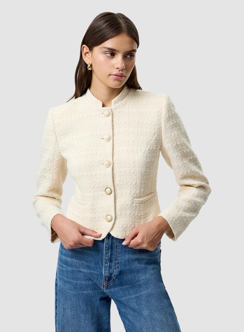 French Connection Structured Tweed Slim Fit Jacket - Image 4